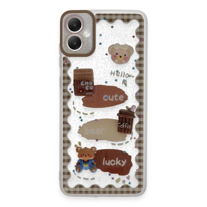 BFS  Samsung Galaxy A05 Kılıf Sweet Desenli Silikon Kapak - Şeffaf