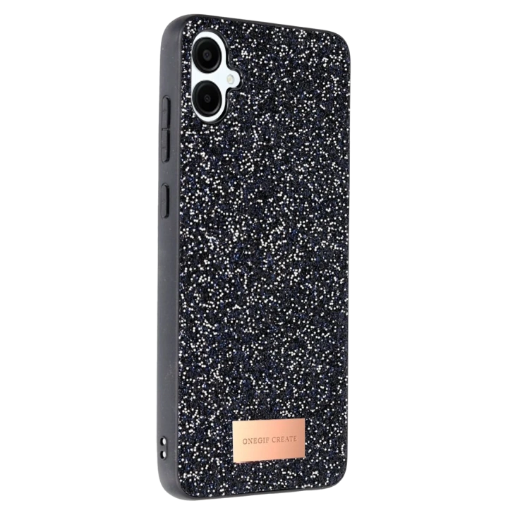 BFS  Samsung Galaxy A06 Bright Simli Kapak - Siyah