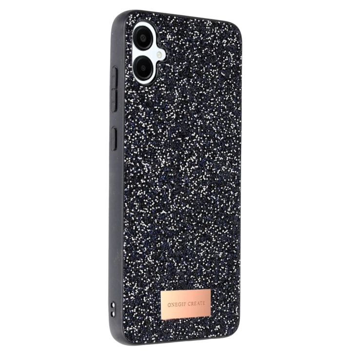 BFS  Samsung Galaxy A06 Bright Simli Kapak - Siyah