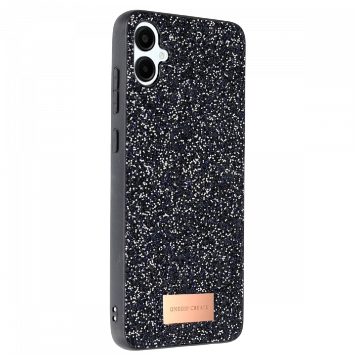 BFS  Samsung Galaxy A06 Bright Simli Kapak - Siyah