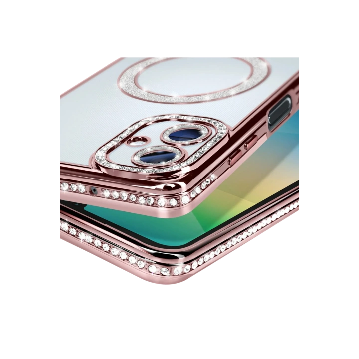 BFS  Samsung Galaxy A06 Joke Simli Magneticsafe Kılıf - Pembe