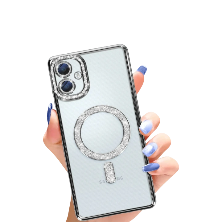 BFS  Samsung Galaxy A06 Joke Simli Magneticsafe Kılıf - Siyah