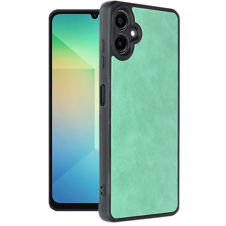 BFS  Samsung Galaxy A06 Kılıf Aras Deri Kapak - Koyu Yeşil