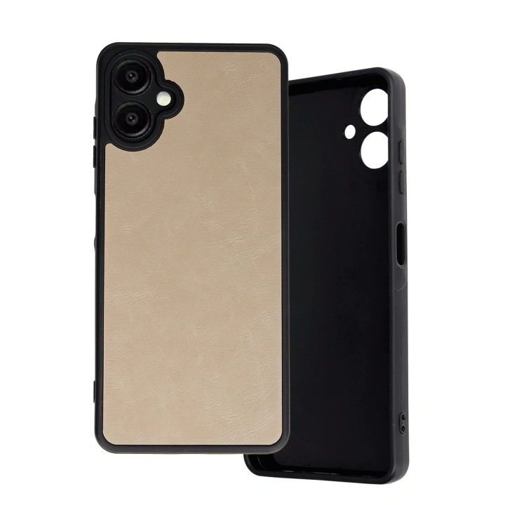 BFS  Samsung Galaxy A06 Kılıf Aras Deri Kapak - Pudra