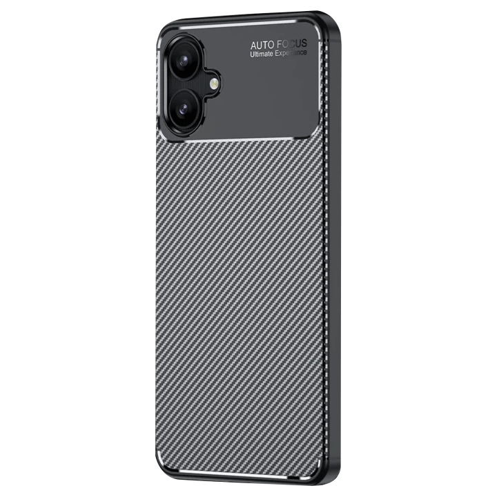 BFS  Samsung Galaxy A06 Kılıf Auto Focus Karbon Kapak - Siyah