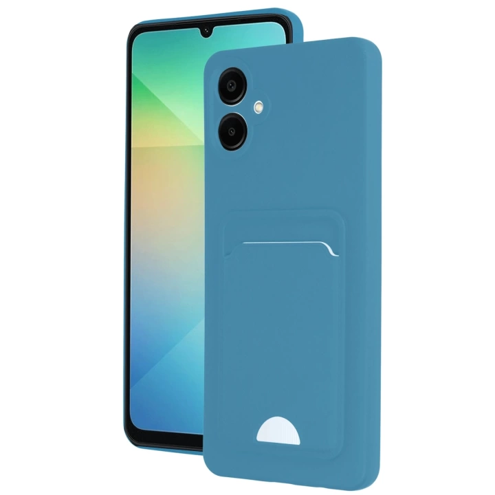 BFS  Samsung Galaxy A06 Kılıf Kelvin Kartvizitli Silikon - Mavi