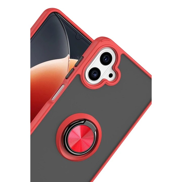 BFS  Samsung Galaxy A07 4G Montreal Yüzüklü Silikon Kapak - Kırmızı