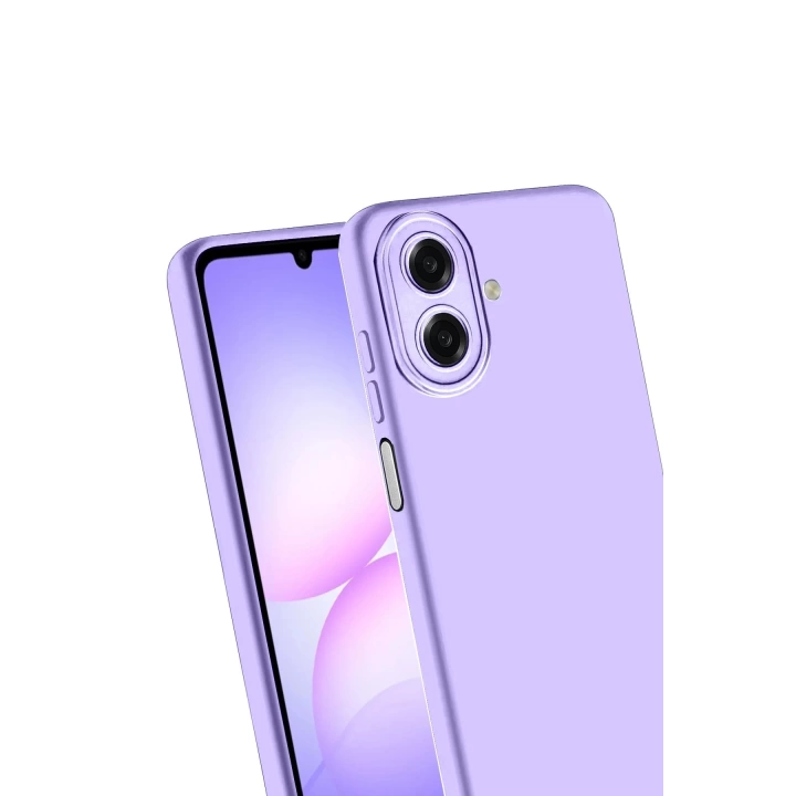 BFS Samsung Galaxy A07 Nano içi Kadife Silikon - Lila