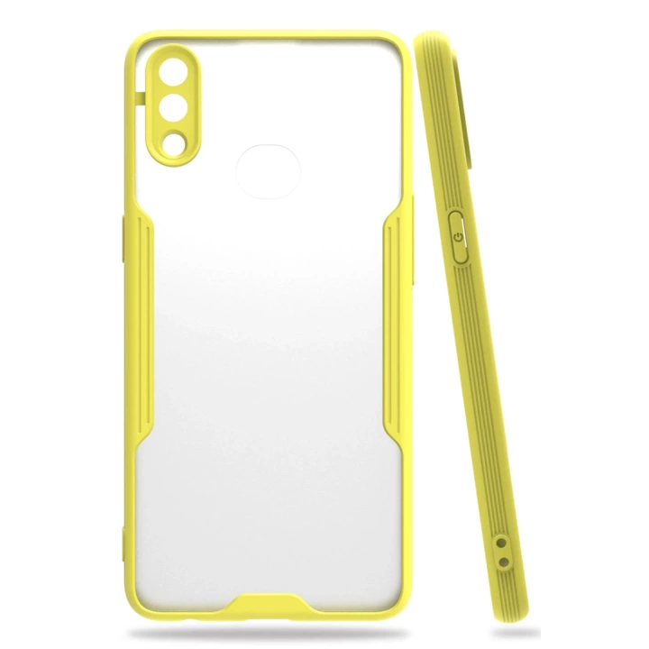 BFS  Samsung Galaxy A10S Kılıf Platin Silikon - Sarı