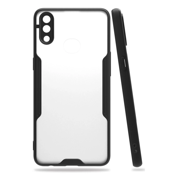 BFS  Samsung Galaxy A10S Kılıf Platin Silikon - Siyah
