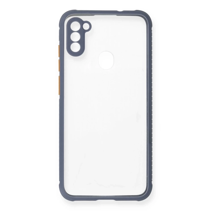 BFS  Samsung Galaxy A11 Kılıf Miami Şeffaf Silikon - Gri