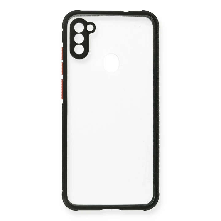 BFS  Samsung Galaxy A11 Kılıf Miami Şeffaf Silikon - Siyah