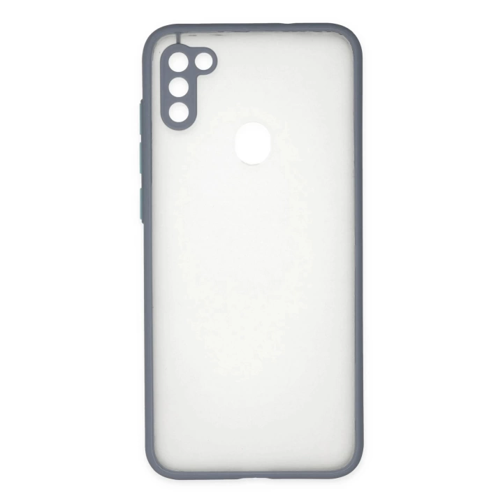 BFS  Samsung Galaxy A11 Kılıf Montreal Silikon Kapak - Gri