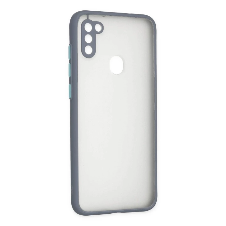 BFS  Samsung Galaxy A11 Kılıf Montreal Silikon Kapak - Gri