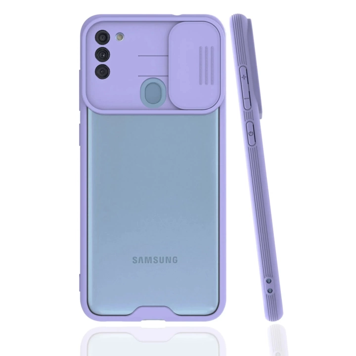 BFS  Samsung Galaxy A11 Kılıf Platin Kamera Koruma Silikon - Lila