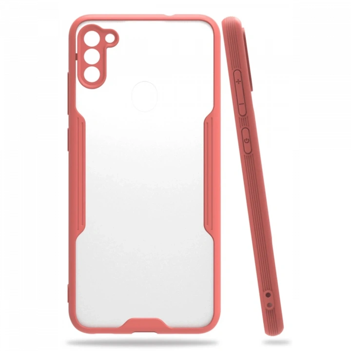 BFS  Samsung Galaxy A11 Kılıf Platin Silikon - Pembe