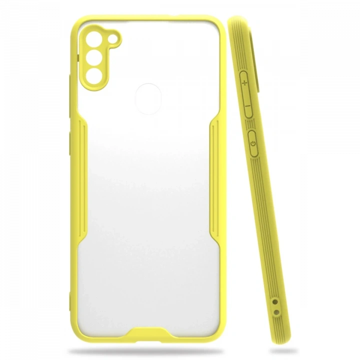 BFS  Samsung Galaxy A11 Kılıf Platin Silikon - Sarı