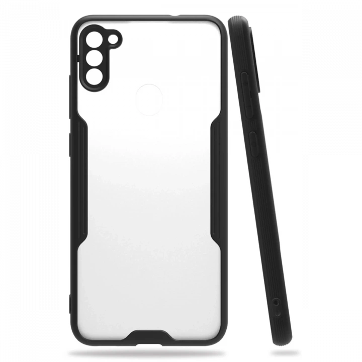 BFS  Samsung Galaxy A11 Kılıf Platin Silikon - Siyah