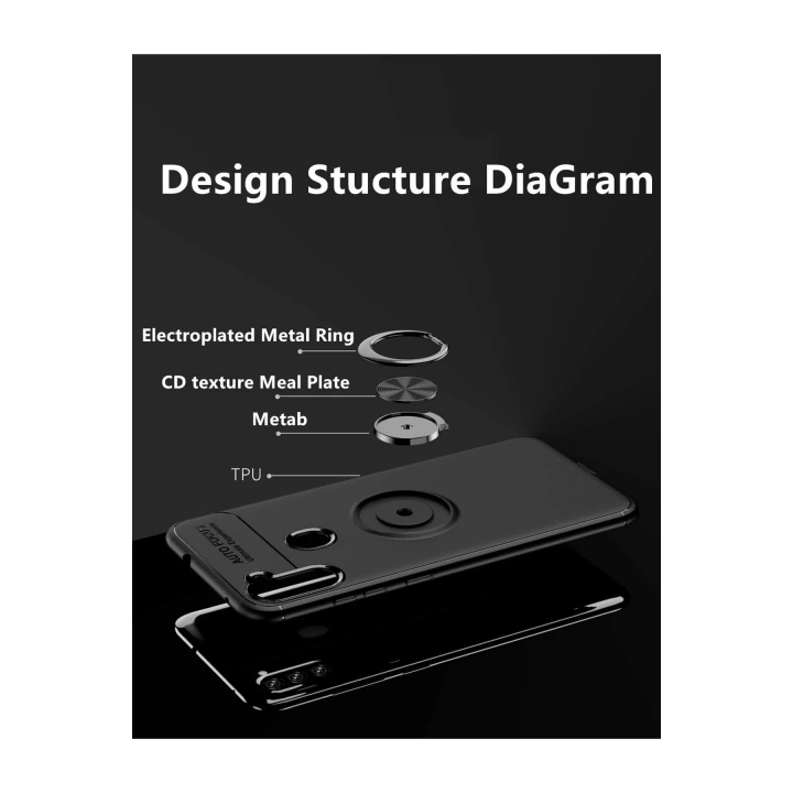 BFS  Samsung Galaxy A11 Kılıf Range Yüzüklü Silikon - Kırmızı