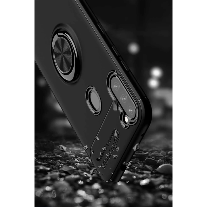 BFS  Samsung Galaxy A11 Kılıf Range Yüzüklü Silikon - Kırmızı