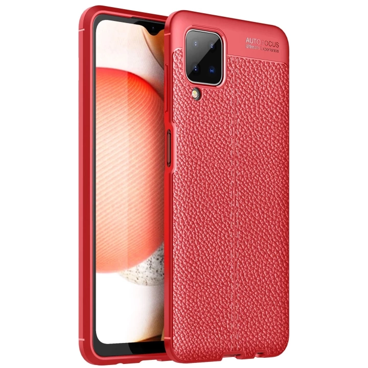 BFS  Samsung Galaxy A12 Kılıf Auto Focus Kapak - Kırmızı