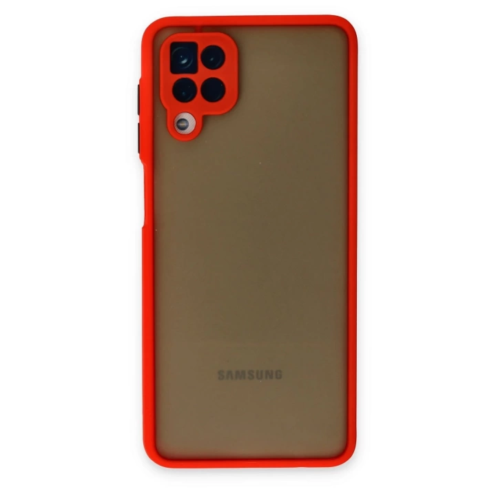 BFS  Samsung Galaxy A12 Kılıf Montreal Silikon Kapak - Kırmızı