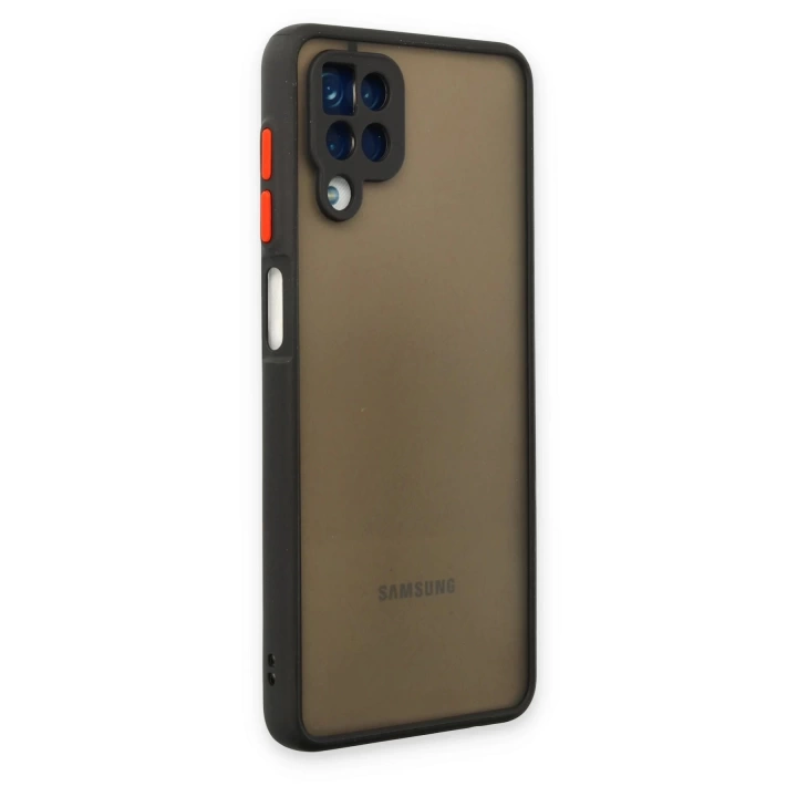 BFS  Samsung Galaxy A12 Kılıf Montreal Silikon Kapak - Siyah
