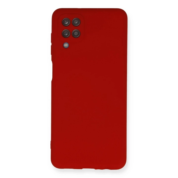BFS  Samsung Galaxy A12 Kılıf Nano içi Kadife Silikon - Kırmızı