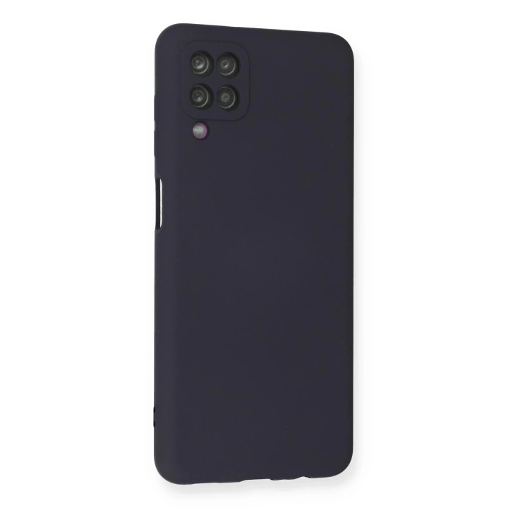 BFS  Samsung Galaxy A12 Kılıf Nano içi Kadife Silikon - Lacivert