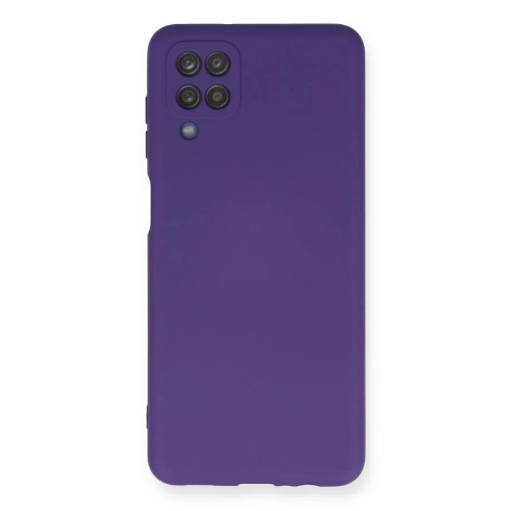BFS  Samsung Galaxy A12 Kılıf Nano içi Kadife Silikon - Mor