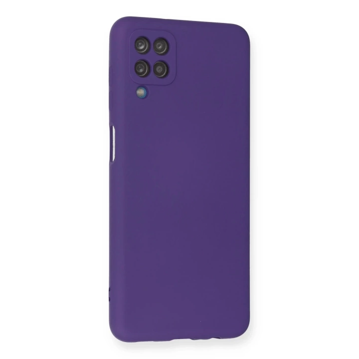 BFS  Samsung Galaxy A12 Kılıf Nano içi Kadife Silikon - Mor