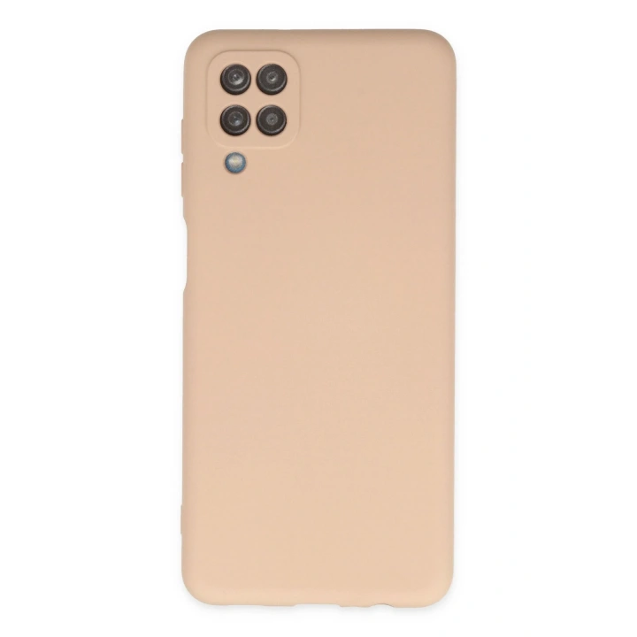 BFS  Samsung Galaxy A12 Kılıf Nano içi Kadife Silikon - Pudra