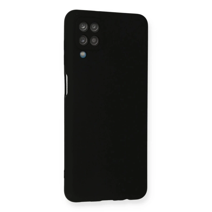 BFS  Samsung Galaxy A12 Kılıf Nano içi Kadife Silikon - Siyah