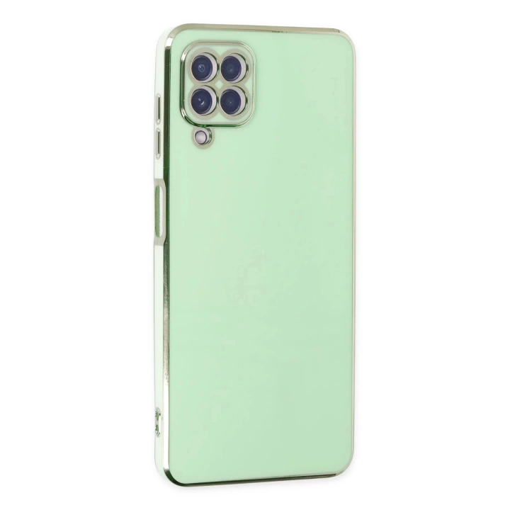 BFS  Samsung Galaxy A12 Kılıf Volet Silikon - Açık Yeşil