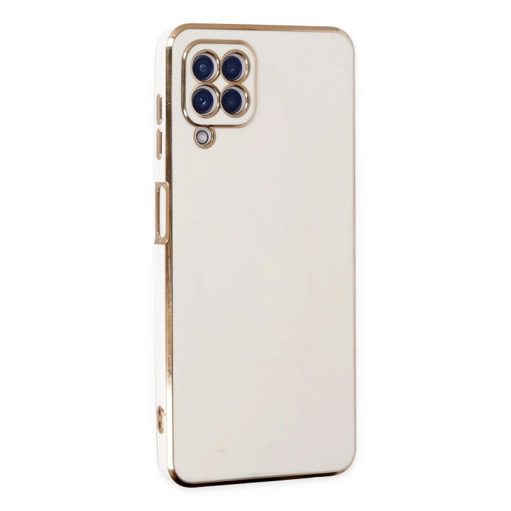 BFS  Samsung Galaxy A12 Kılıf Volet Silikon - Beyaz