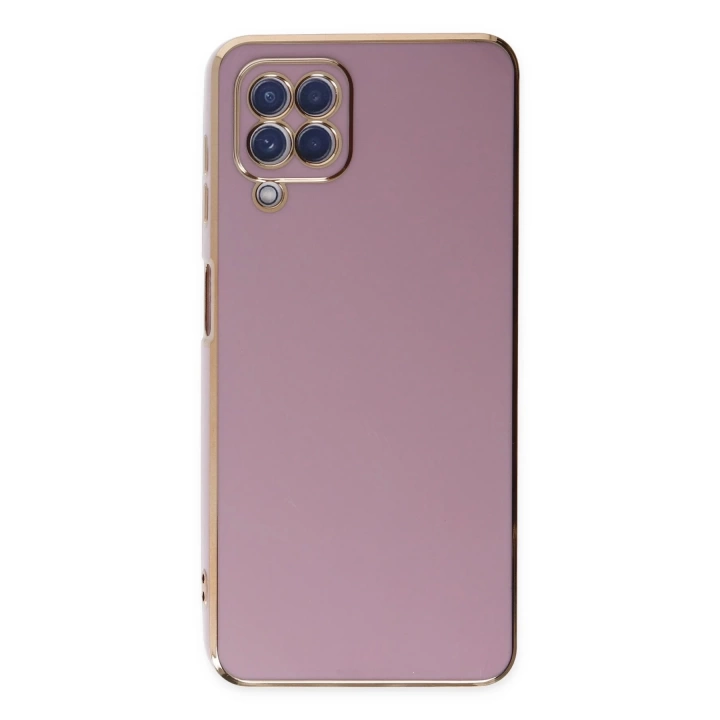 BFS  Samsung Galaxy A12 Kılıf Volet Silikon - Mor