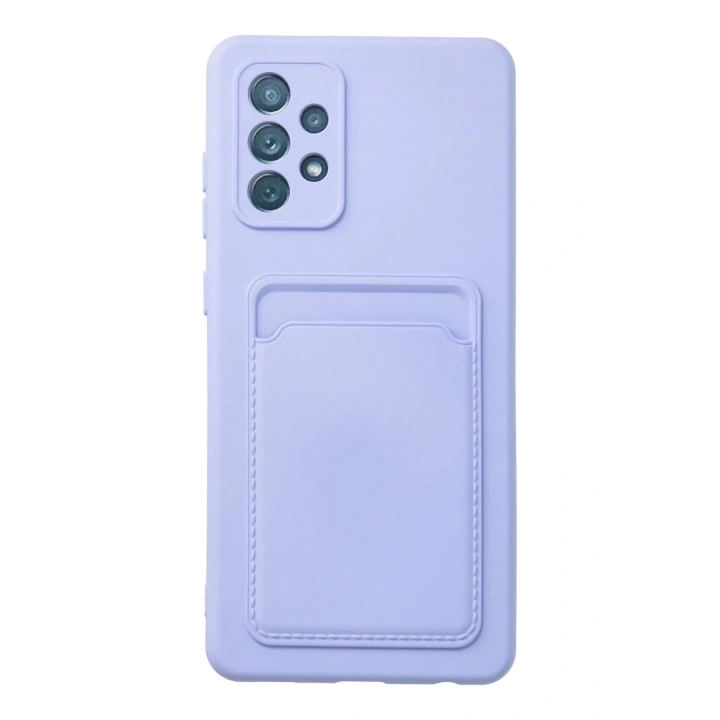 BFS Samsung Galaxy A13 4G Kılıf Kelvin Kartvizitli Silikon - Lila