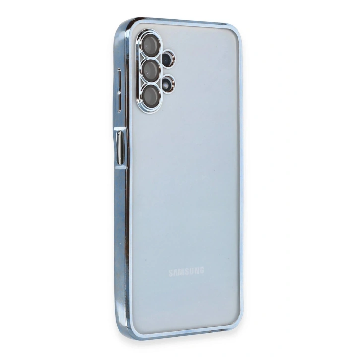 BFS Samsung Galaxy A13 4G Kılıf Lensli Silikon - Açık Mavi