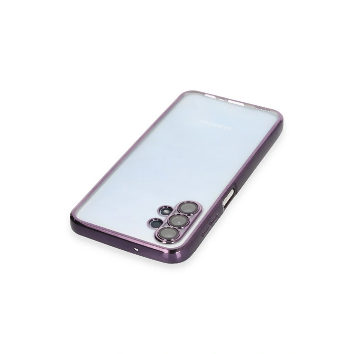 BFS  Samsung Galaxy A13 4G Kılıf  Lensli Silikon - Mor