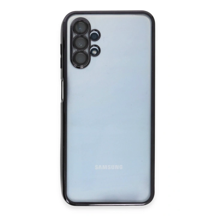 BFS  Samsung Galaxy A13 4G Kılıf  Lensli Silikon - Siyah