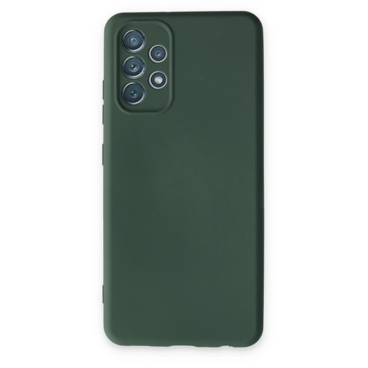 BFS  Samsung Galaxy A13 4G Kılıf Nano içi Kadife Silikon - Koyu Yeşil