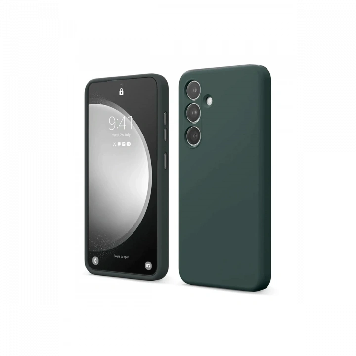 BFS  Samsung Galaxy A14 4G Kılıf First Silikon - Koyu Yeşil