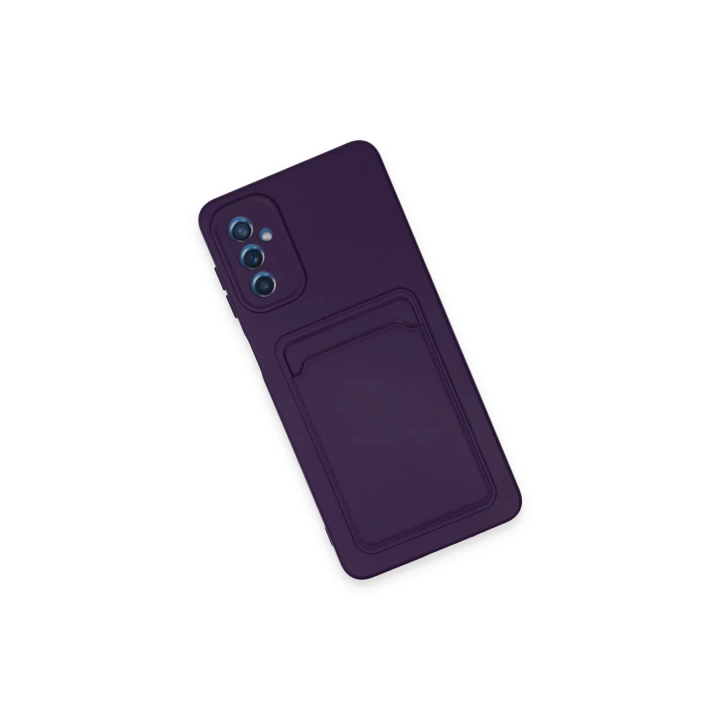 BFS  Samsung Galaxy A14 4G Kılıf Kelvin Kartvizitli Silikon - Derin Mor