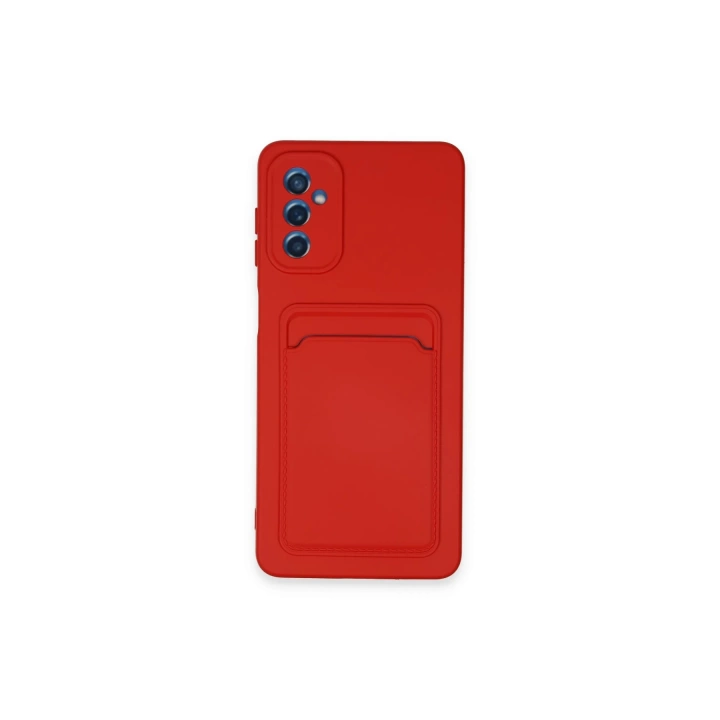 BFS  Samsung Galaxy A14 4G Kılıf Kelvin Kartvizitli Silikon - Kırmızı