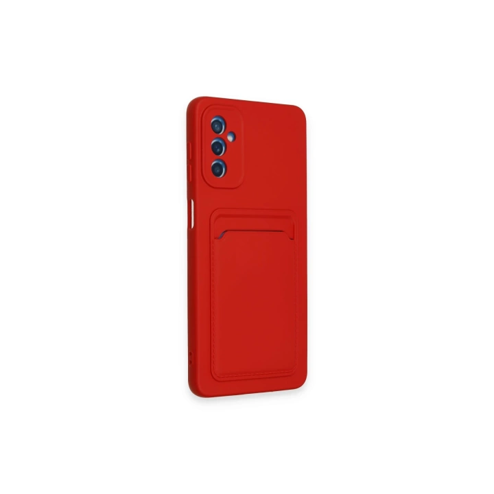 BFS  Samsung Galaxy A14 4G Kılıf Kelvin Kartvizitli Silikon - Kırmızı