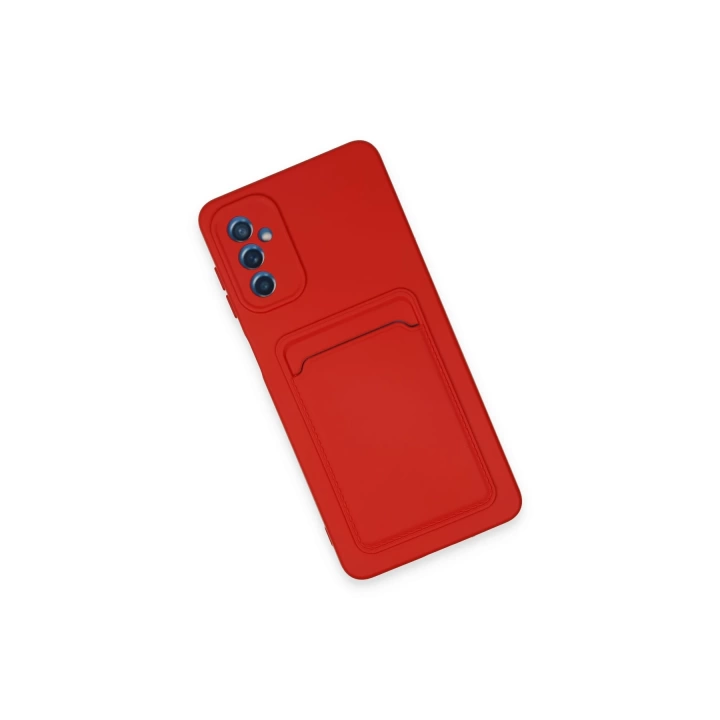 BFS  Samsung Galaxy A14 4G Kılıf Kelvin Kartvizitli Silikon - Kırmızı