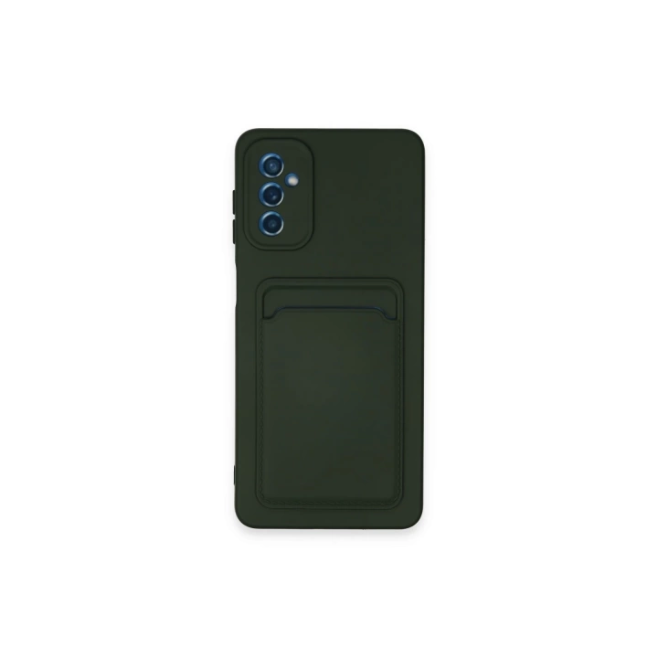 BFS  Samsung Galaxy A14 4G Kılıf Kelvin Kartvizitli Silikon - Koyu Yeşil