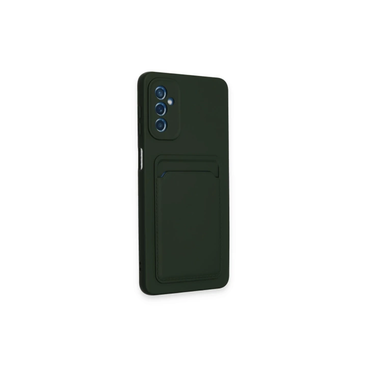 BFS  Samsung Galaxy A14 4G Kılıf Kelvin Kartvizitli Silikon - Koyu Yeşil