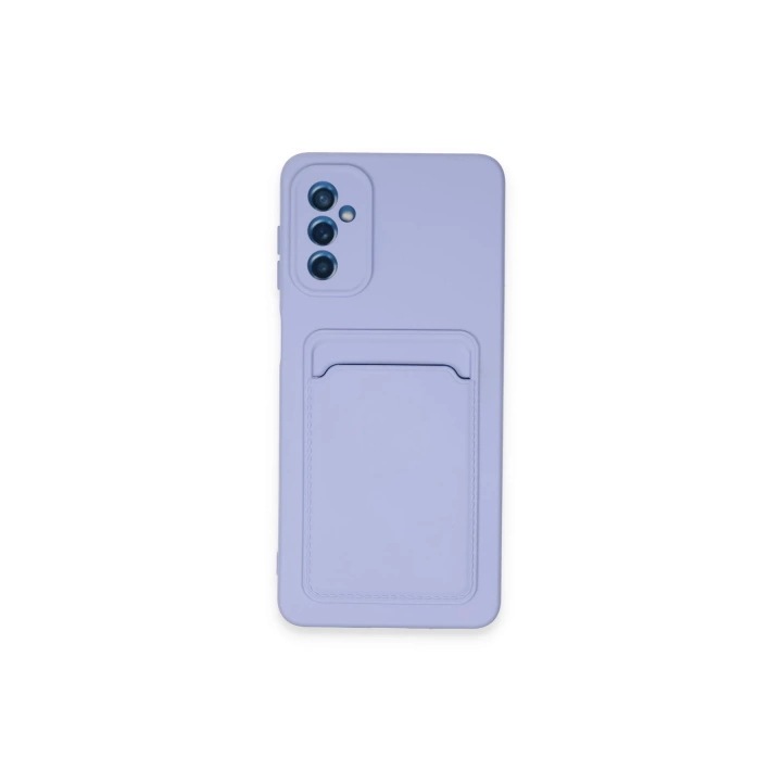 BFS  Samsung Galaxy A14 4G Kılıf Kelvin Kartvizitli Silikon - Lila
