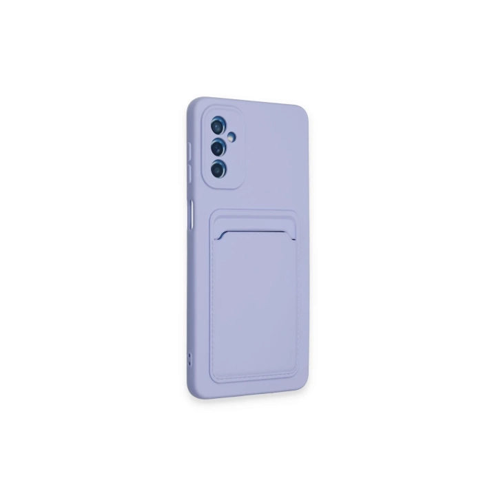 BFS  Samsung Galaxy A14 4G Kılıf Kelvin Kartvizitli Silikon - Lila
